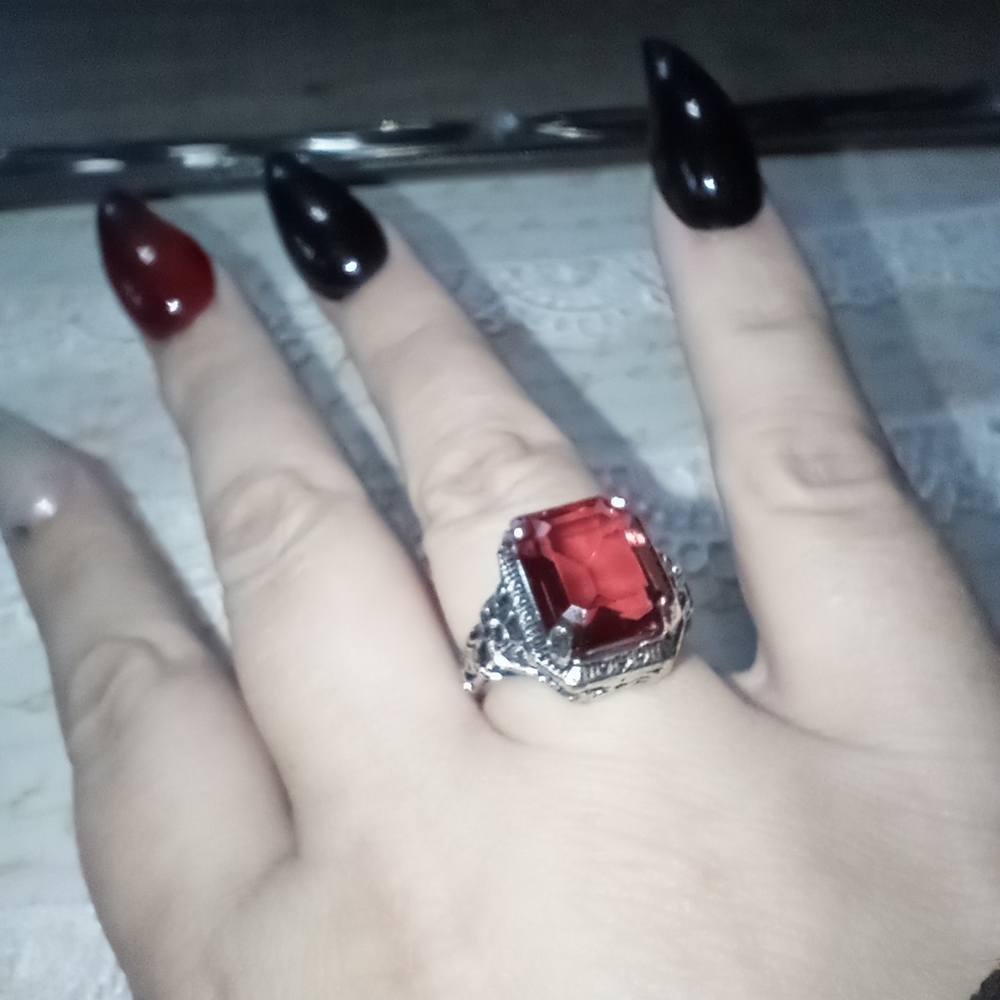 Pink Gemstone Statement Ring - image 3